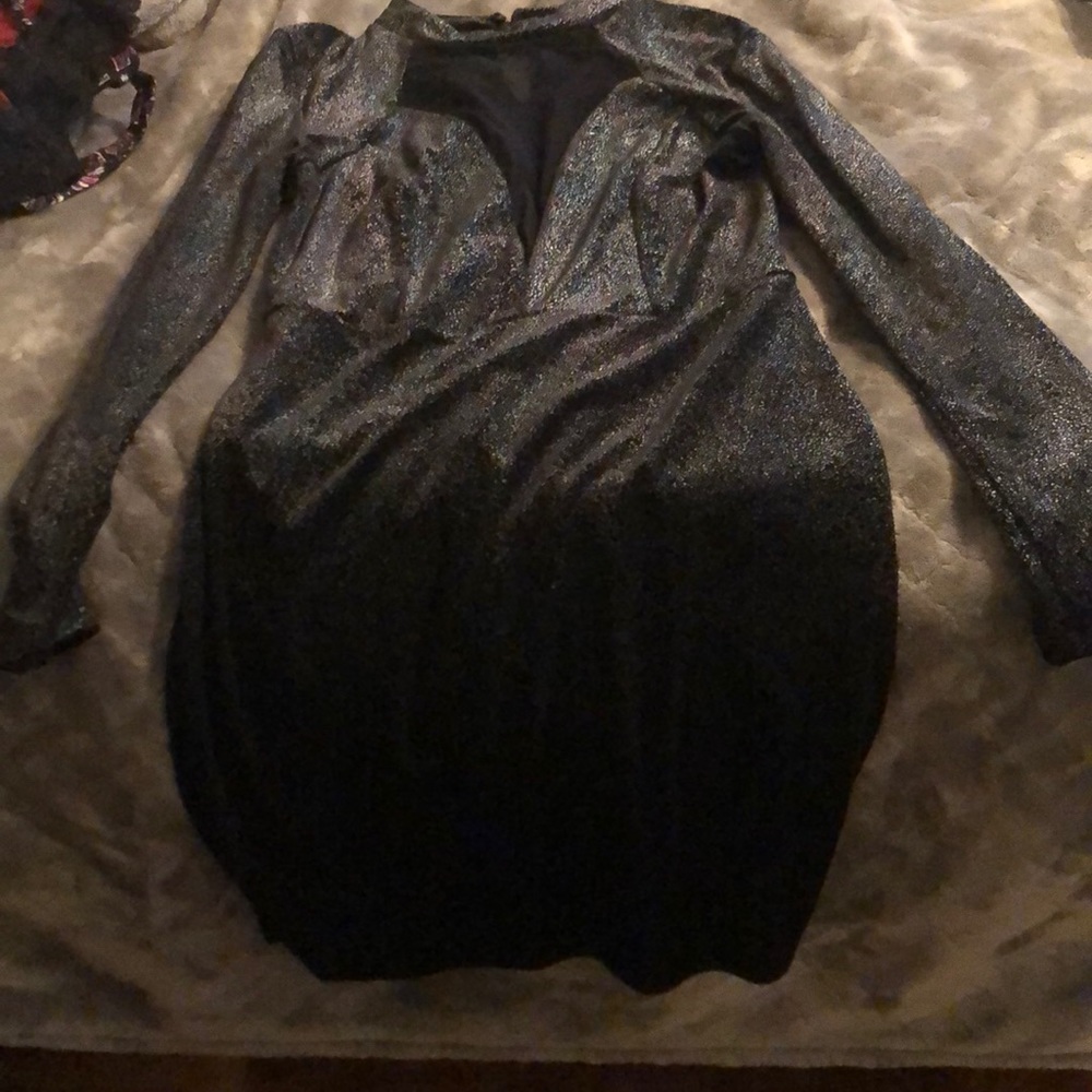 Sexy shimmery black size medium club dress